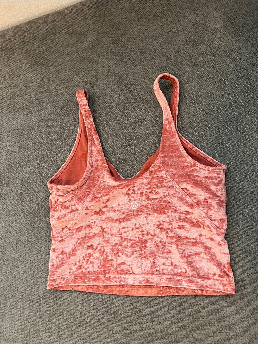 lululemon athletica Velvet Crop Tank in Coral Pink - Picture 2 of 4